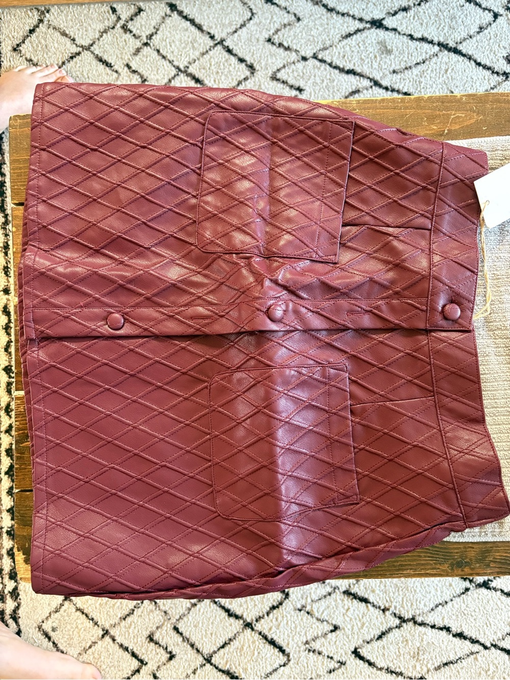New In Wine Stretch Skirt size M NWOT